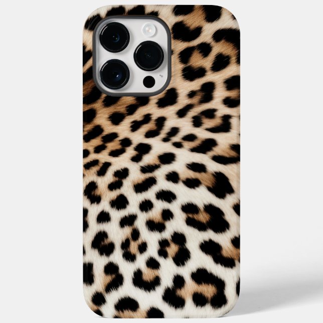 Coques Case-Mate iPhone Empreinte de léopard noir crème (Verso)