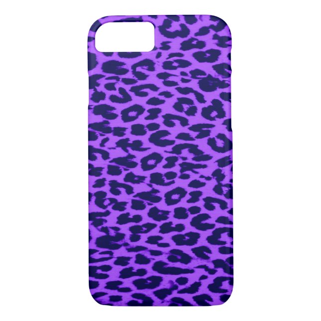 Coques Case-Mate iPhone Empreinte de léopard pourpre (Dos)