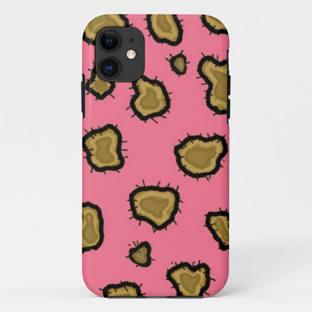 Coques Case-Mate iPhone Empreinte de léopard rose (Dos)