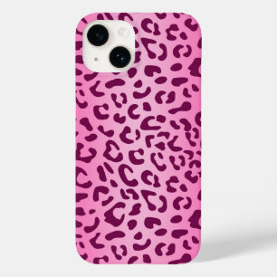 Coque Pour iPhone 14 Empreinte de léopard rose élégant