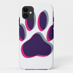 Coque iPhone 11 Empreinte de patte de chien hors de l'attention