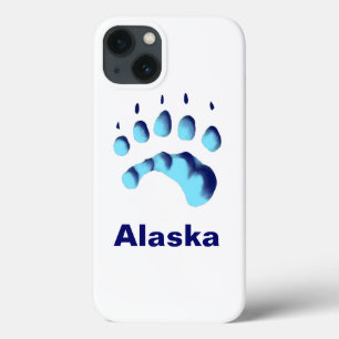iPhone 13 Case Empreinte de patte d'ours polaire