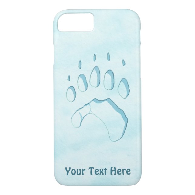 Coques Case-Mate iPhone Empreinte de patte d'ours polaire (Dos)