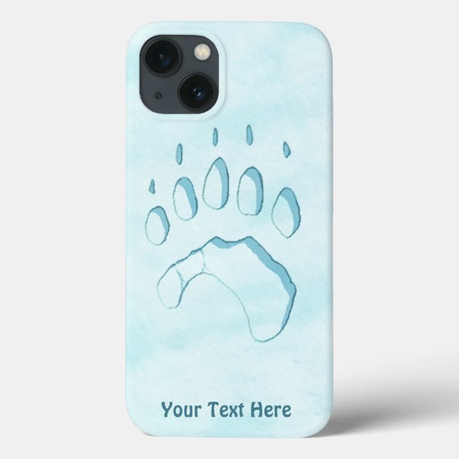 Coques Case-Mate iPhone Empreinte de patte d'ours polaire (Verso)
