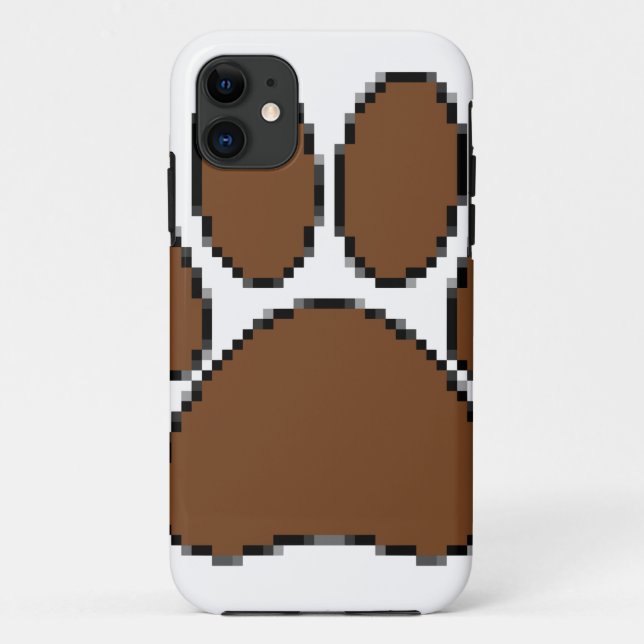 Coques Case-Mate iPhone Empreinte de patte Pixel Dog (Dos)