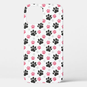 Case-Mate iPhone Case Empreinte de patte rose noir Chien Propriétaire Am