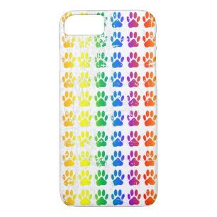Coque iPhone 8/7 Empreinte Rainbow Dog en détresse