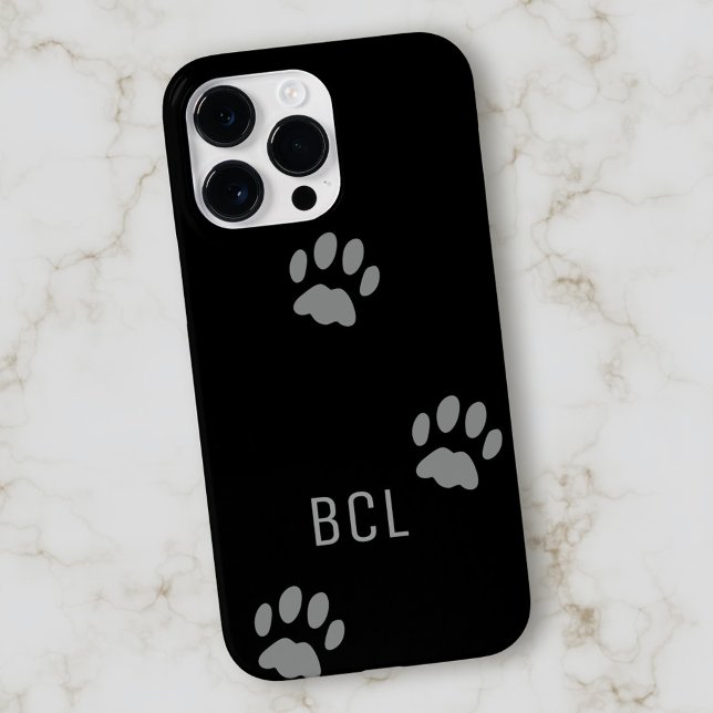 Coques Case-Mate iPhone Empreintes de pattes animaux de compagnie moderne  (Créateur téléchargé)