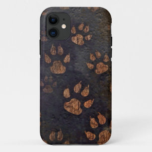 Etui iPhone Case-Mate Empreintes de pattes d'animaux en détresse rustiqu