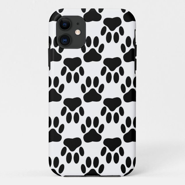 Coques Case-Mate iPhone Empreintes de pattes de chiens haut et bas (Dos)