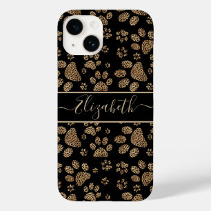 Coque Pour iPhone 14 Empreintes de pattes Leopard Spot Personnalisés