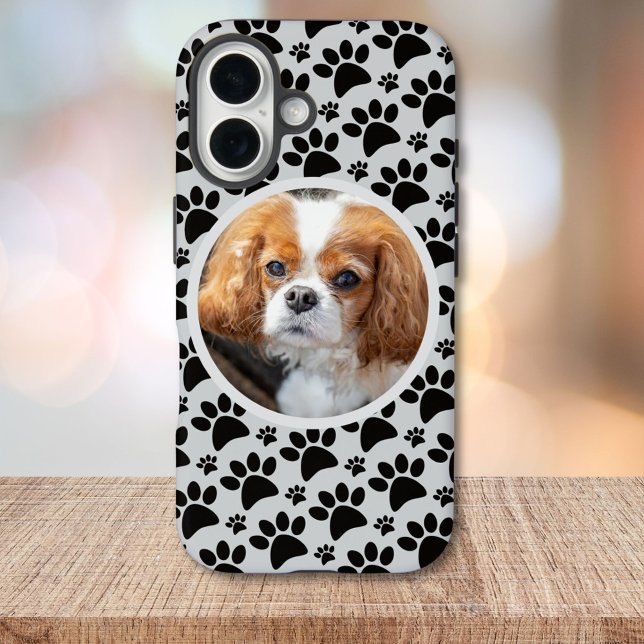 Coques Case-Mate iPhone Empreintes de pattes noirs photo personnalisés (Créateur téléchargé)
