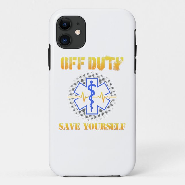Coques Case-Mate iPhone EMS Off Duty Save You Paramedic Secourir drôle (Dos)
