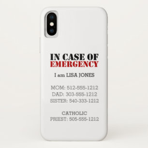 Case-Mate iPhone Case En cas d'urgence cas de téléphone