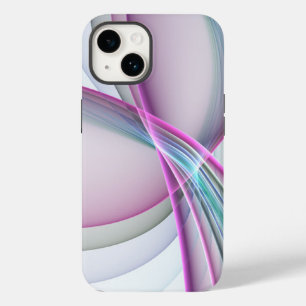 Coque Pour iPhone 14 En Mouvement, Art Fractal Abstrait Moderne Coloré