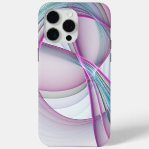 Coque iPhone 15 Pro Max En Mouvement, Art Fractal Abstrait Moderne Coloré
