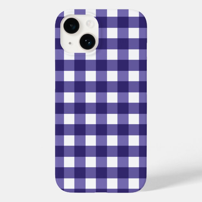 Coques Case-Mate iPhone En vichy bleu marine (Verso)