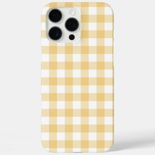 Coques Case-Mate iPhone En vichy jaune et blanc (Verso)