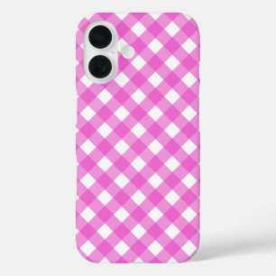 Coque Pour iPhone 16 En vichy rose