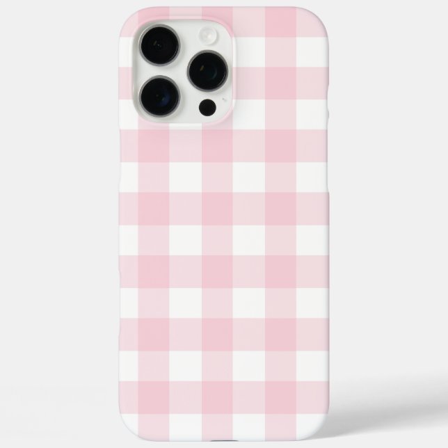 Coques Case-Mate iPhone En vichy rose et blanc (Verso)