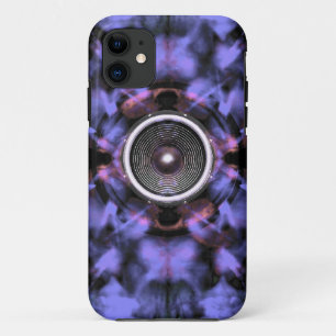 Coques Pour iPhone Enceinte musicale sur un fond violet