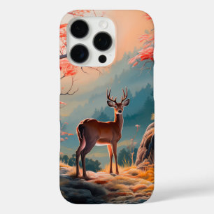 Coques iPhone 16 Pro Enchanter la conception de la forêt de cerfs d'aut