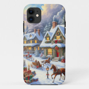 Case-Mate iPhone Case Enchanter la scène du village de Noël
