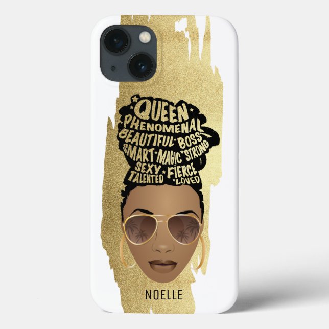 Coques Case-Mate iPhone Encourager les femmes noires, cheveux naturels, AV (Verso)