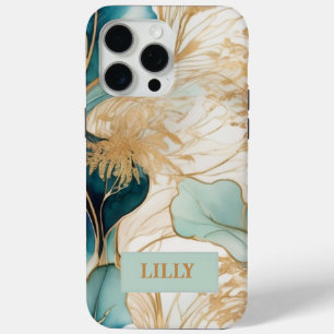 Coque iPhone 15 Pro Max Encre d'alcool Abstraite unique