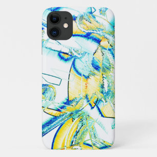 Case-Mate iPhone Case encre glissante no, image avec taches jaunes, bleu