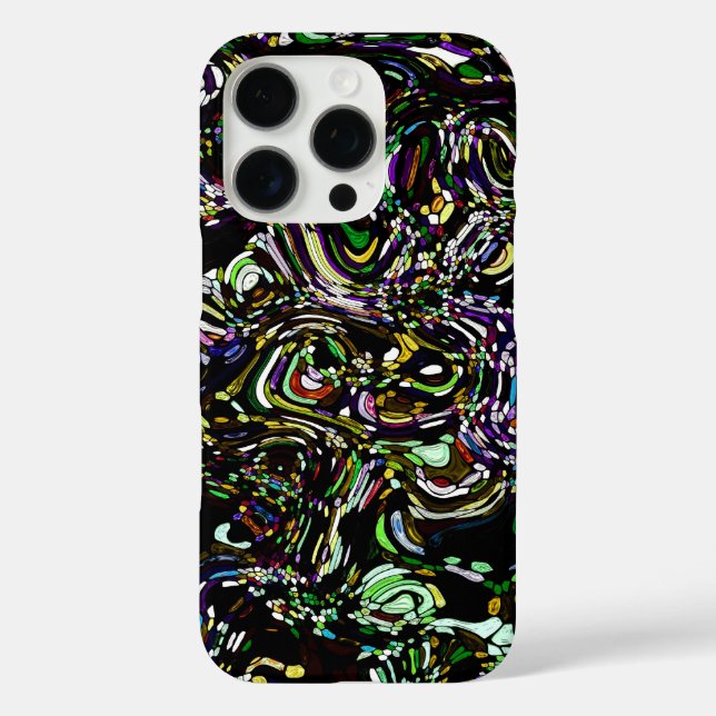 Coques Case-Mate iPhone Energie hypnotique de tourbillon vert (Verso)