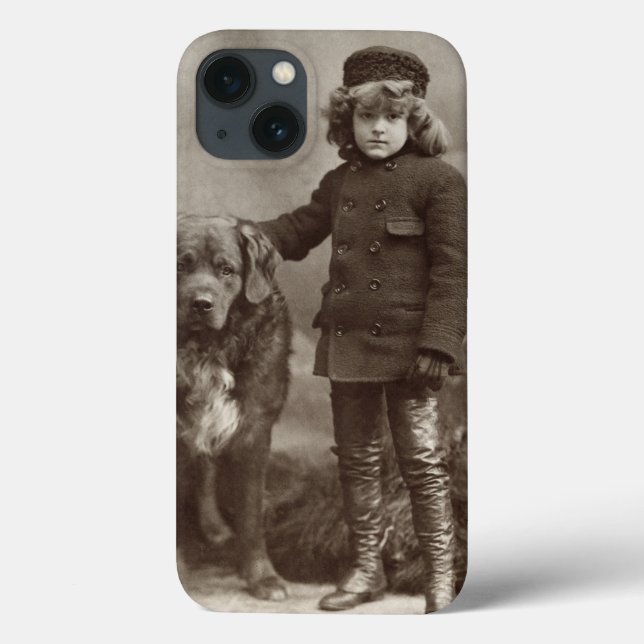 Coques Case-Mate iPhone Enfant avec le chien, C1885 (Verso)