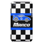 Enfants course voiture de sport bleu nom