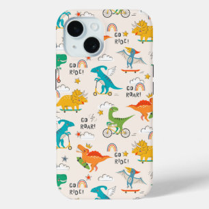 Coque Pour iPhone 15 Enfants Dinosaur Motif voyageur