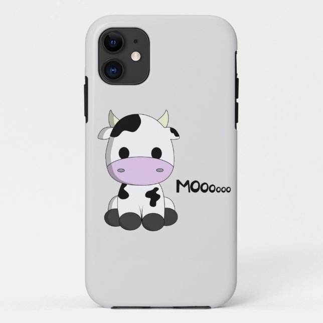 Coques Case-Mate iPhone Enfants mignons de bande dessinée de vache à bébé (Dos)