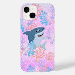 Coque Pour iPhone 14 enfants requin magique sous le dégradé de l'arc-en