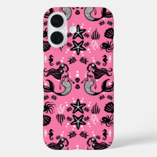 Coque Pour iPhone 16 Enfants Sirènes rose