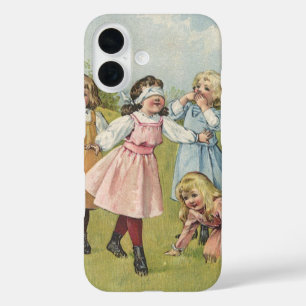 Coques iPhone 16 Enfants victoriens vintage jouent à Colin-Maillard