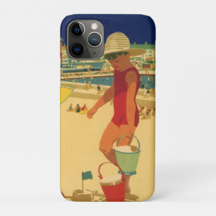 Coques Pour iPhone Enfants vintages, Soeurs Famille Vacances à la Pla