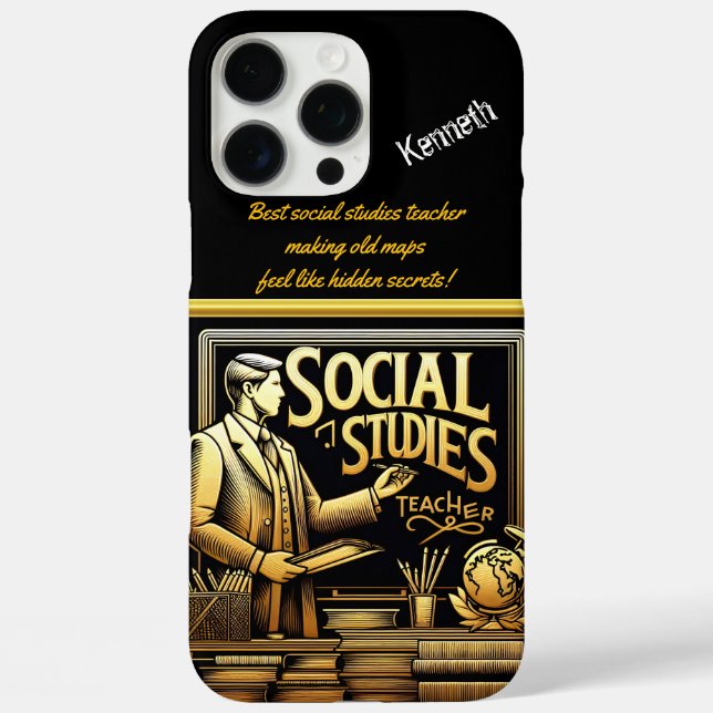 Coques Case-Mate iPhone Engager un enseignant dans les études sociales (Verso)