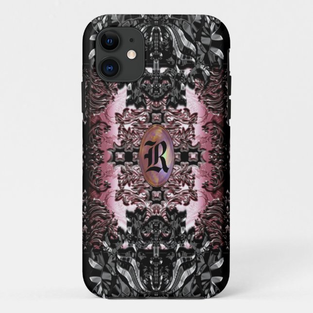 Coques Case-Mate iPhone Enghel Thames Baroque IV Goth Chic Monogramme (Dos)