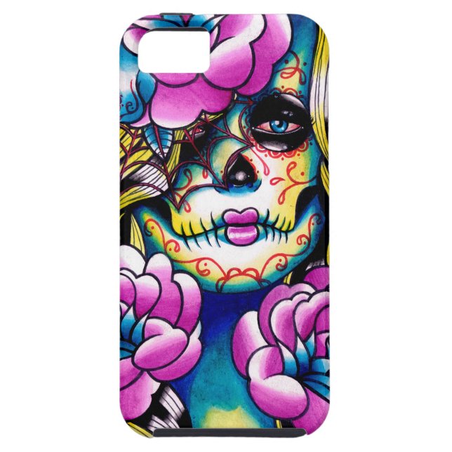 Coques Case-Mate iPhone Enlevez la fille de crâne de sucre (Dos)