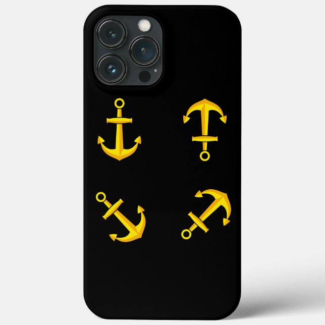 Coques Case-Mate iPhone Ensemble d'Ancres en bateau doré (Verso)