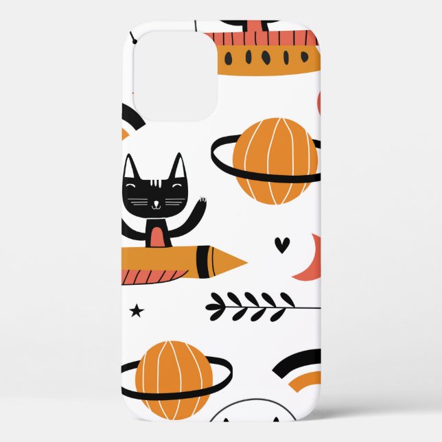 Coques Case-Mate iPhone Ensemble de chats mignons illustration design vint (Verso)