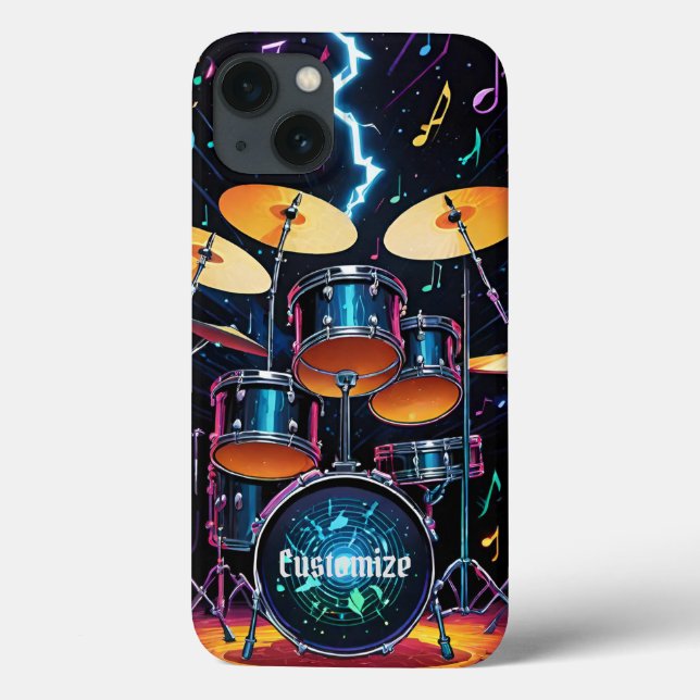 Coques Case-Mate iPhone Ensemble de tambours à cymbales d'état (Verso)