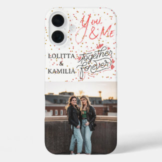 Coques iPhone 16 Plus Ensemble pour toujours | Photo personnalisée iPhon