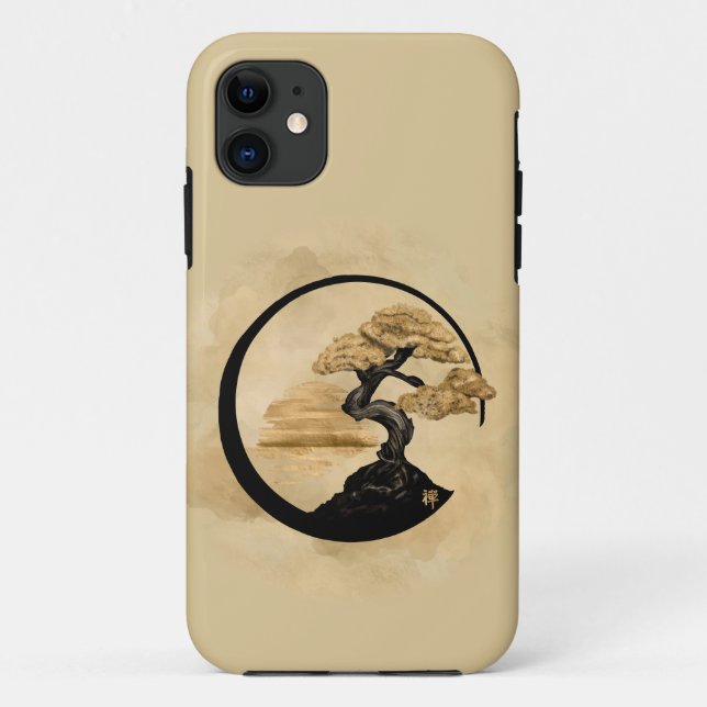Coques Case-Mate iPhone Enso Zen Circle Bonsai - Golden Sunrise (Dos)