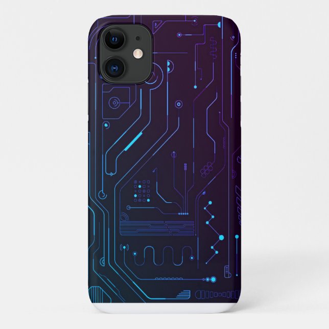 Coques Case-Mate iPhone Entrée de circuit de papier peint haute technologi (Dos)