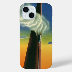 Coque Pour iPhone 15 Entreprise Vintage, Usine à Sifflet à Vapeur au Le