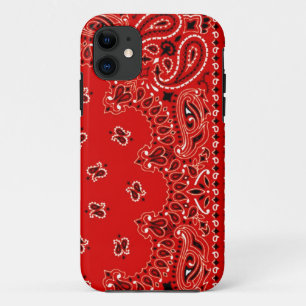 Coque Case-Mate Pour iPhone Enveloppe occidentale rouge de tissu d'écharpe de